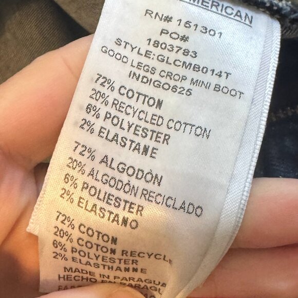 Good American SOFT TECH GOOD LEGS CROPPED MINI BOOT JEANS - Picture 4 of 5